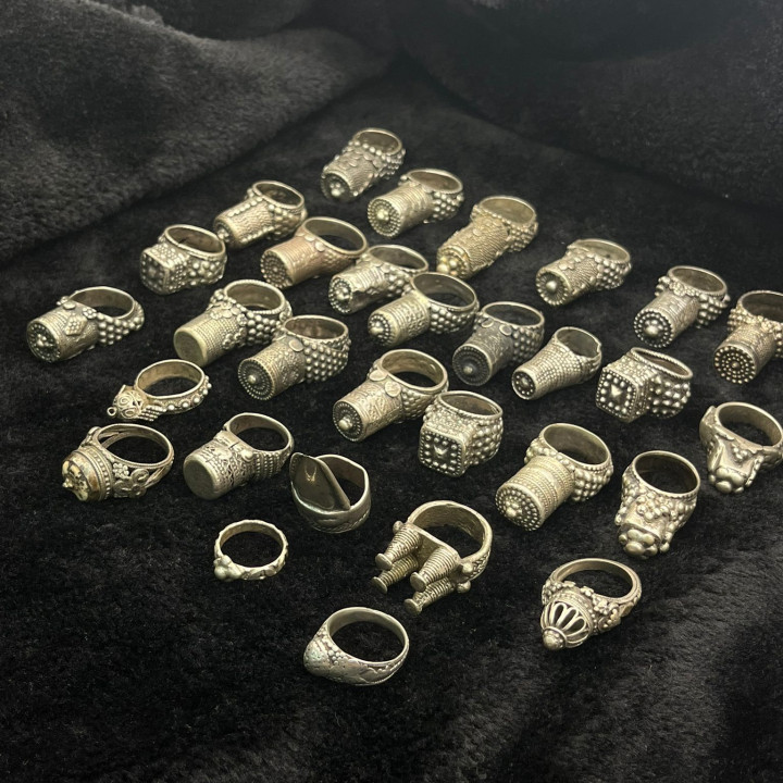 A collection of old Yemeni rings