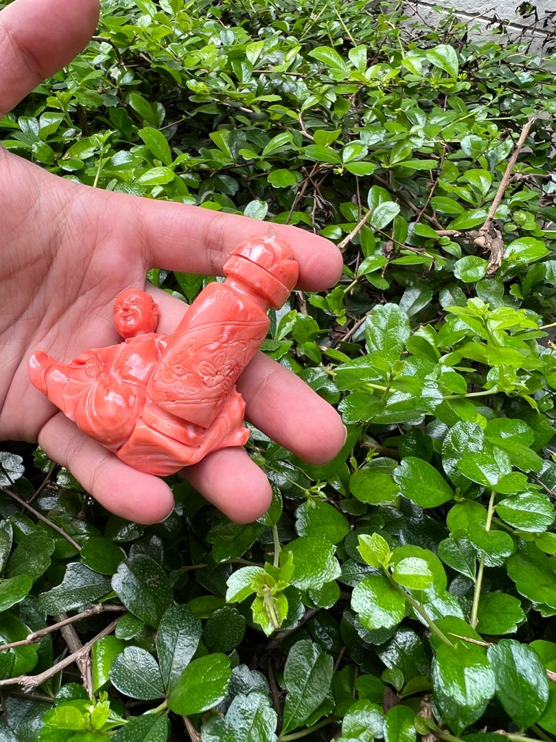 Rare coral man statue